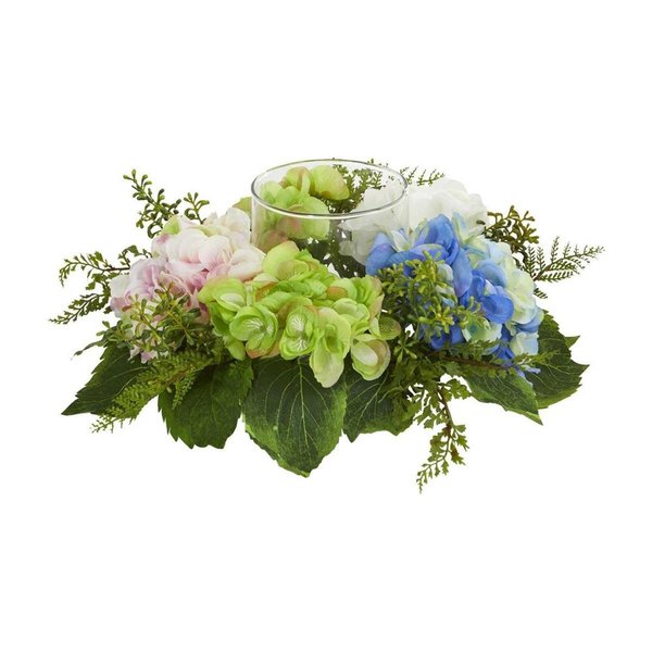 Nearly Naturals Hydrangea Artificial Candelabrum 4209